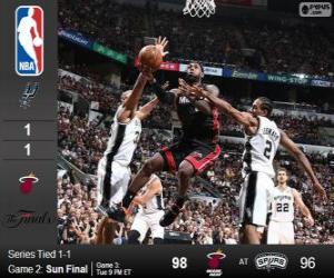 yapboz 2014 NBA Finalleri, 2 maç, Miami Heat 98 - San Antonio Spurs 96